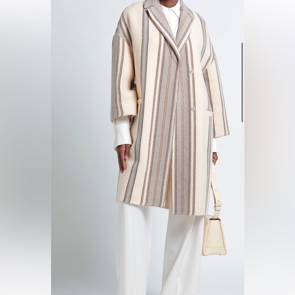 Brunello Cucinelli Double-breasted Wool Cashmere Felt Coat Sz 42 6 M NWT $ 7999